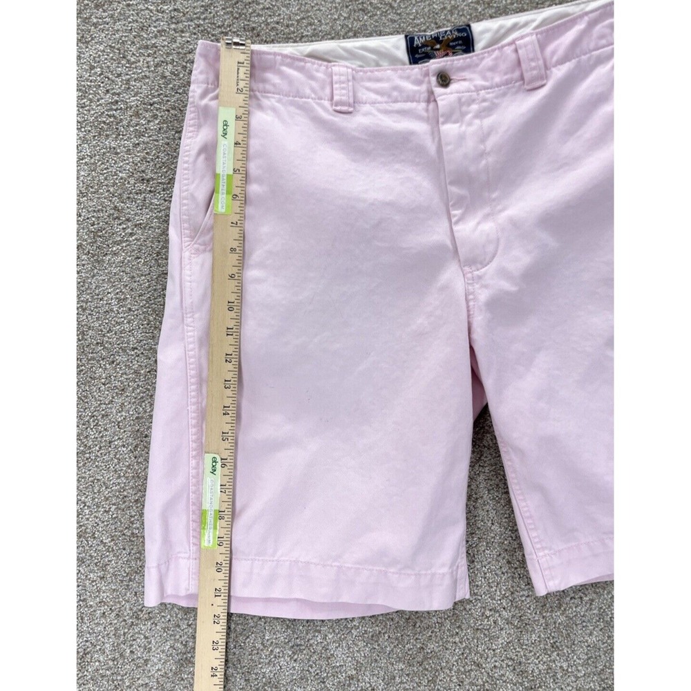 American Living Chino Short Mens 38x10 Pink Sand-Washed Cotton‎ Eagle Americana - Picture 10 of 10